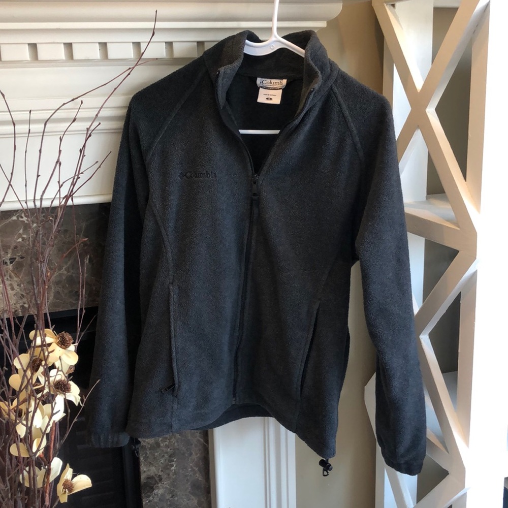 Sportswear Columbia fleece zip grey jacket, Small